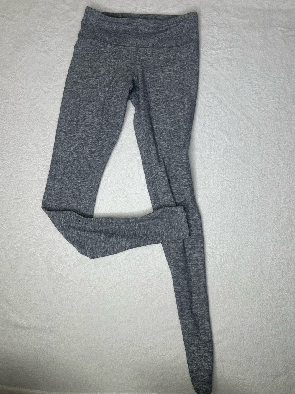 lululemon Women’s Gray Heather High Rise Full Length Leggings Yoga Athletic 4